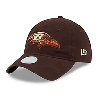 Women's New Era Brown Baltimore Ravens Pumpkin Spice 9TWENTY Adjustable Hat