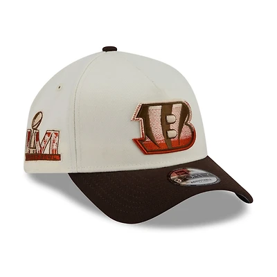 Men's New Era Cream/Brown Cincinnati Bengals Pumpkin Spice A-Frame 9FORTY Adjustable Hat