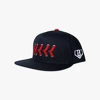 Youth Baseball Lifestyle 101 Black Seams Snapback Hat