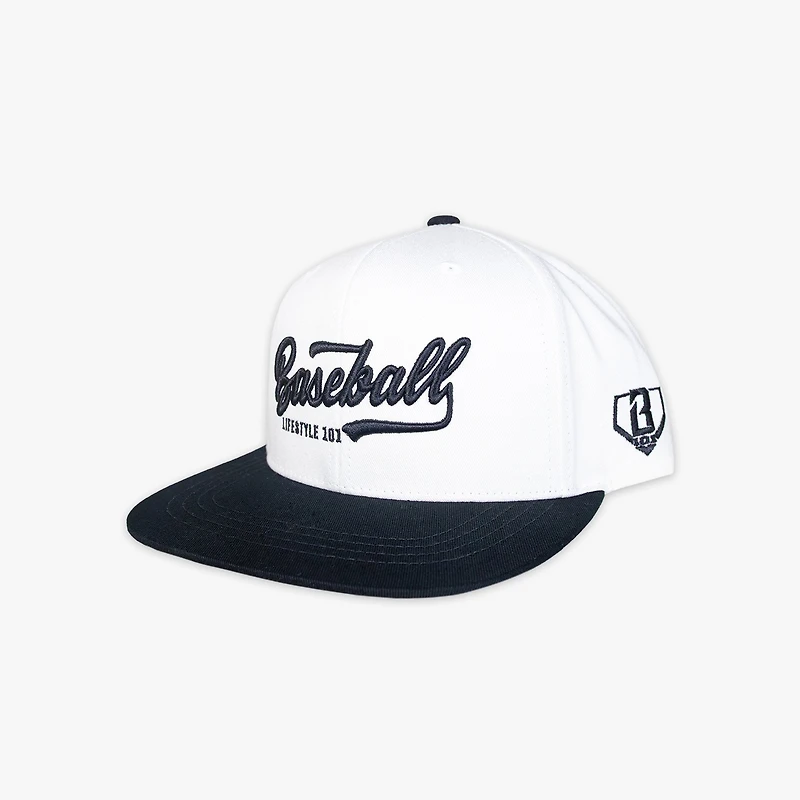 Youth Baseball Lifestyle 101 White Established Snapback Hat