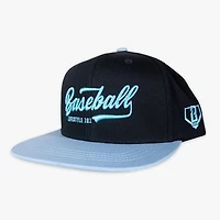 Men's Black/Light Blue Established Snapback Hat