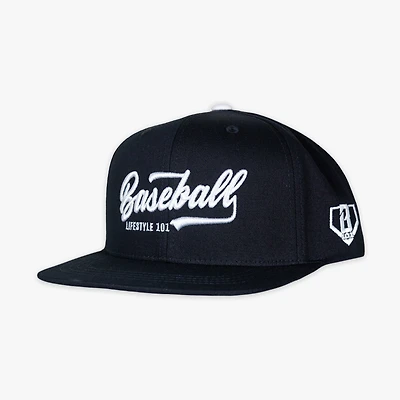 Men's Baseball Lifestyle 101 Black/White Established Snapback Hat
