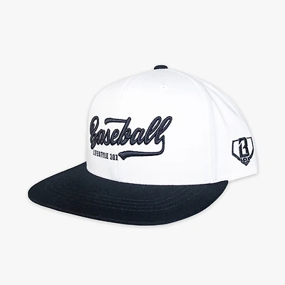 Men's White/Black Established Snapback Hat