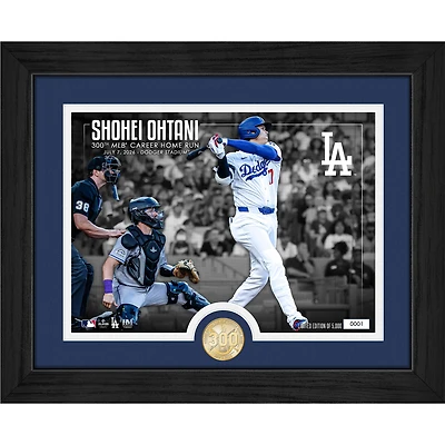 Highland Mint Shohei Ohtani Los Angeles Dodgers 300th Career Home Run 13" x 16" Bronze Coin Photo Mint