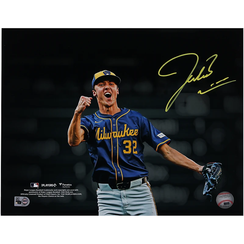 Jacob Misiorowski Milwaukee Brewers Autographed 11" x 14" Strikeout Celebration Spotlight Photograph