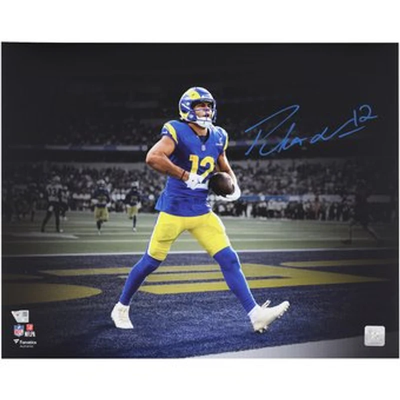Puka Nacua Los Angeles Rams Autographed 16" x 20" Touchdown Celebration Spotlight Photograph