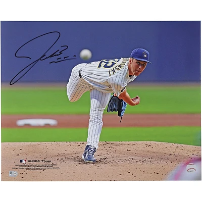 Jacob Misiorowski Milwaukee Brewers Autographed 16" x 20" Pitching Photograph