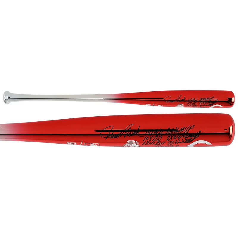 Johnny Bench Cincinnati Reds Autographed Big Time Bats Chrome Bat with Multiple Inscriptions - Limited Edition of 5