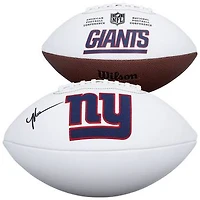 Malik Nabers New York Giants Autographed Wilson White Panel Football