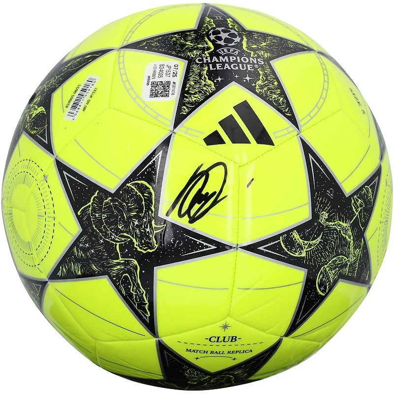 Luis Díaz Bayern Munich Autographed UEFA Champions League Yellow/Black Soccer Ball