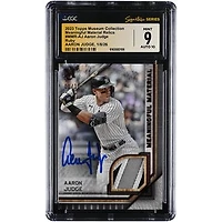 Aaron Judge New York Yankees Autographed 2023 Topps Museum Collection Game-Used Relic #MMR-AJ #1/10 CGC Authenticated 9/10 Card