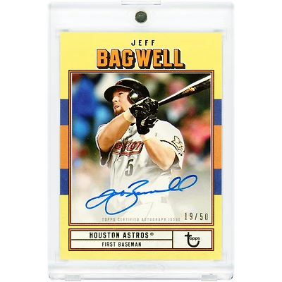 Jeff Bagwell Houston Astros Autographed 2022 Topps Brooklyn Collection Gold Certified #AC-JB #19/50 Card
