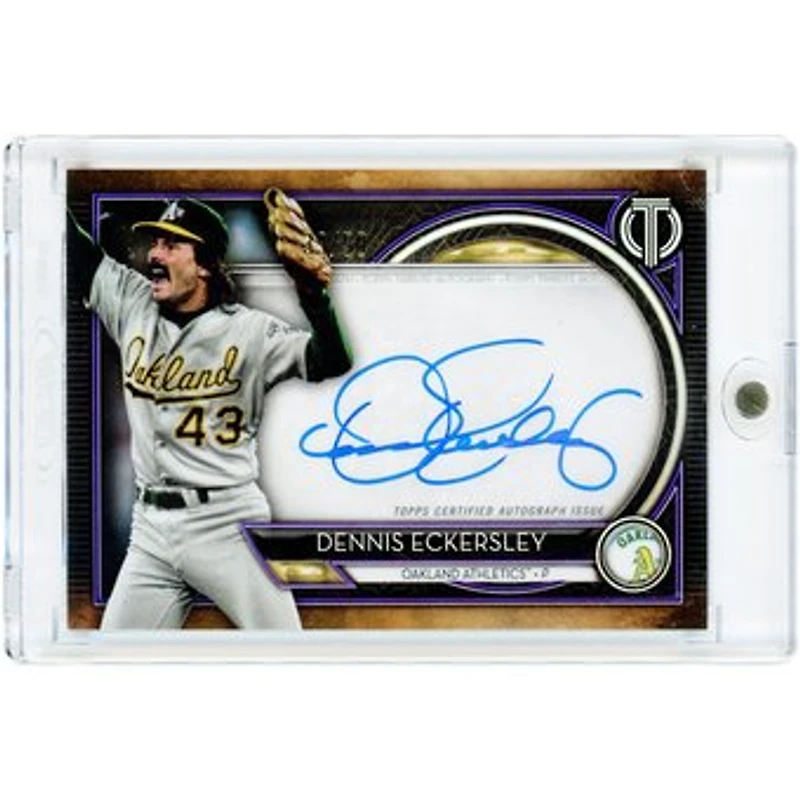 Dennis Eckersley Athletics Autographed 2020 Topps Tribute Purple #TA-DE #39/50 Card