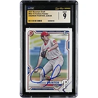 Andrew Painter Philadelphia Phillies Autographed 2021 Bowman Draft #BD-10 CGC Authenticated Mint 9 Card