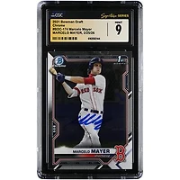 Marcelo Mayer Boston Red Sox Autographed 2021 Bowman Draft Chrome #BDC-174 CGC Authenticated Mint 9 Card