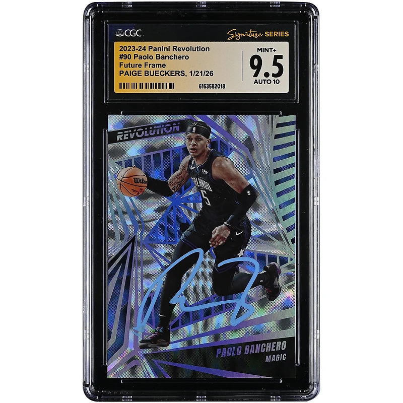 Paolo Banchero Orlando Magic Autographed 2023-24 Panini Revolution Future Frame #90 CGC Authenticated 9.5/10 Rookie Card