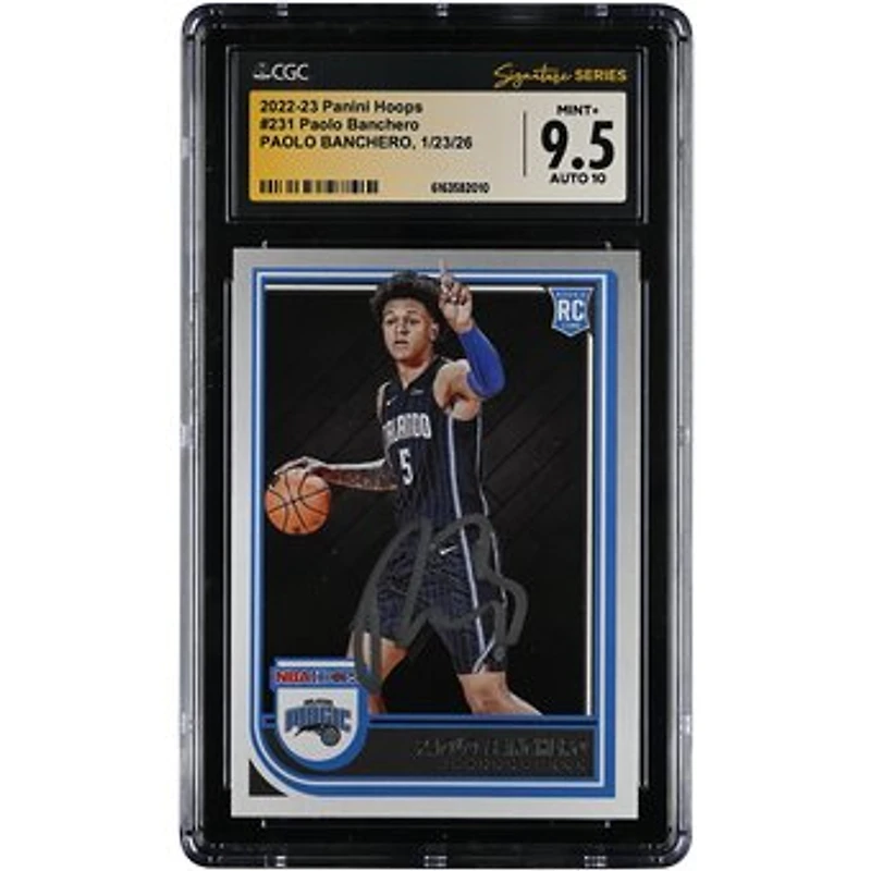 Paolo Banchero Orlando Magic Autographed 2022-23 Panini Hoops #231 CGC Authenticated 9.5/10 Rookie Card