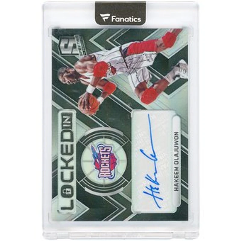 Hakeem Olajuwon Houston Rockets Autographed 2017-18 Panini Spectra Locked In #LI-HOW #47/49 Card