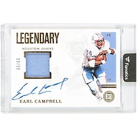 Earl Campbell Houston Oilers Autographed 2020 Panini Encased Relic #LSS-EC #3/15 Card