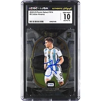 Julián Alvarez Argentina National Team Autographed 2022-23 Panini Select FIFA #3 CGC Authenticated 10/10 Rookie Card