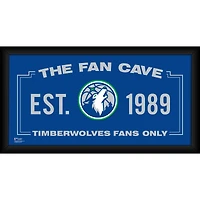 Minnesota Timberwolves Framed 10" x 20" Fan Cave Collage