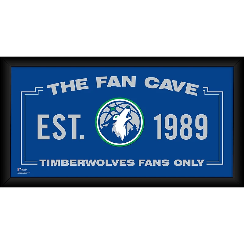 Minnesota Timberwolves Framed 10" x 20" Fan Cave Collage