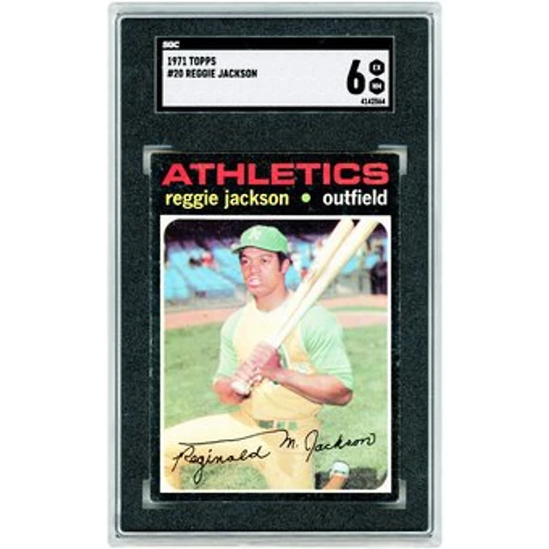 Reggie Jackson Athletics 1971 Topps #20 SGC Authenticated 6 Card