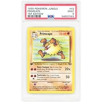 Primeape 1999 Pokemon Jungle 1st Edition Uncommon #43 PSA Authenticated 9 Card