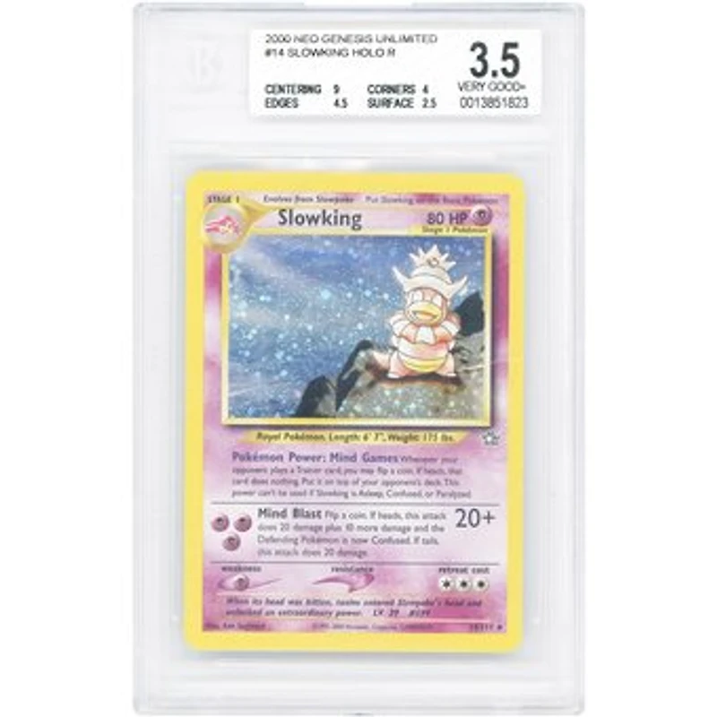 Slowking 2000 Pokemon Neo Genesis Holo Rare #14 BGS Authenticated 3.5 Card