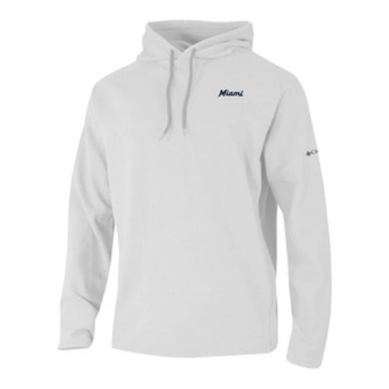 Men's Columbia White Miami Marlins  Swingcraft Hoodie