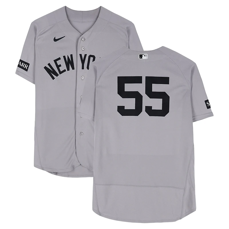 Carlos Rodón New York Yankees Game-Used #55 Gray Nike Jersey vs. Cleveland Guardians on June 10, 2026