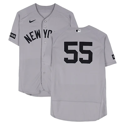 Carlos Rodón New York Yankees Game-Used #55 Gray Nike Jersey vs. Cleveland Guardians on June 10, 2026