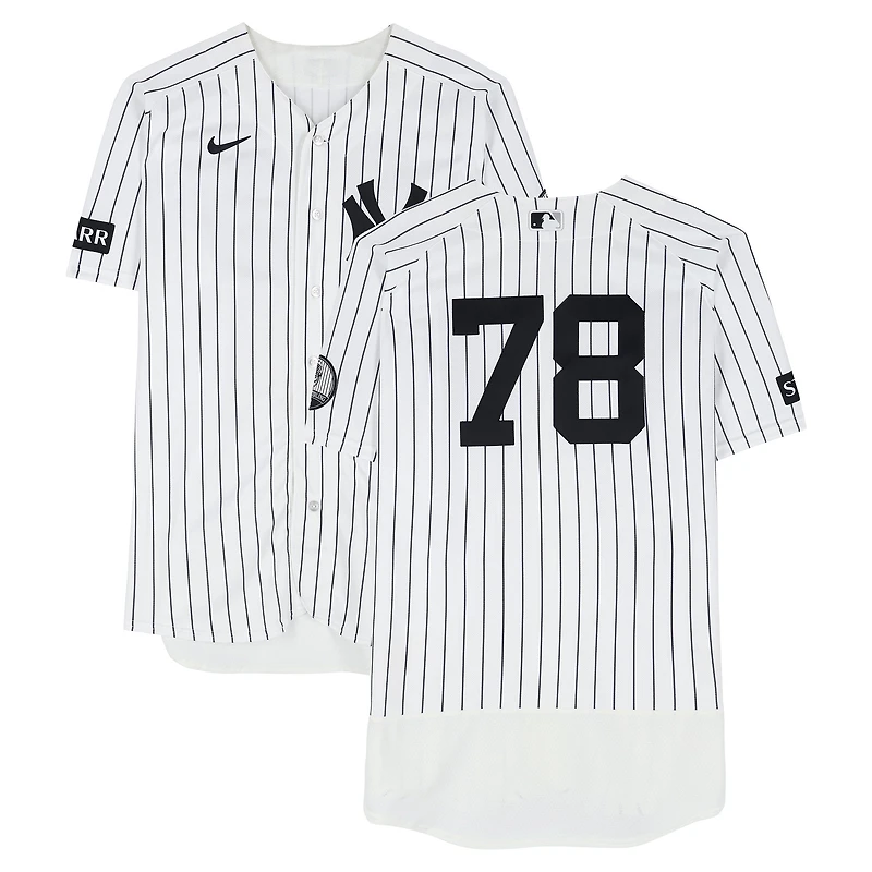 Spencer Jones New York Yankees Game-Used #78 White Nike Pinstripe Jersey vs. Chicago White Sox on June 16, 2026 - 1-3, HR, 2 RBI, 2 R