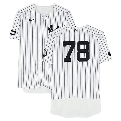Spencer Jones New York Yankees Game-Used #78 White Nike Pinstripe Jersey vs. Chicago White Sox on June 16, 2026 - 1-3, HR, 2 RBI, 2 R