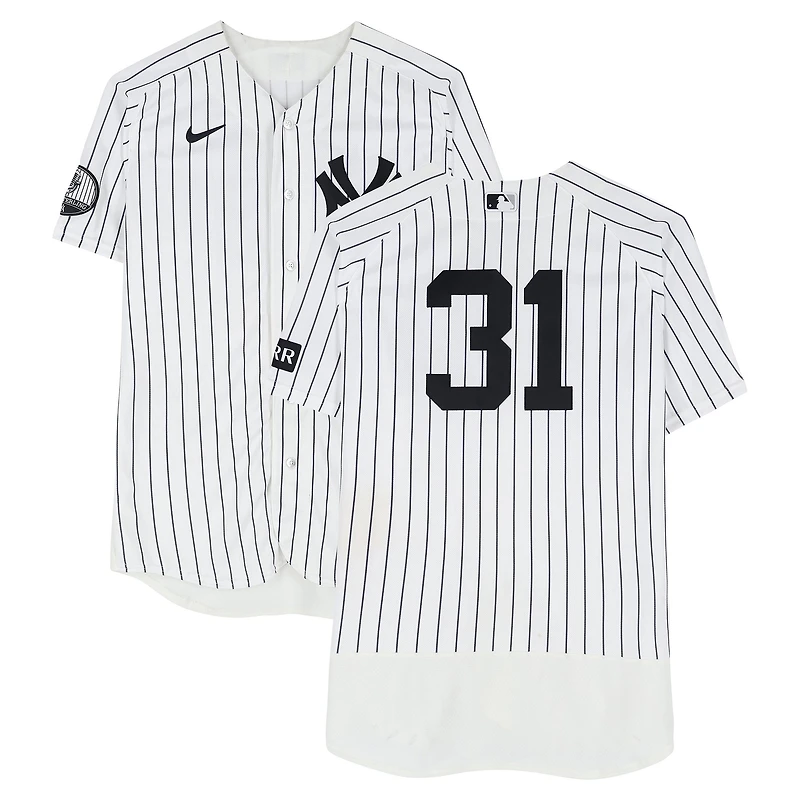 Cam Schlittler New York Yankees Game-Used #31 White Nike Pinstripe Jersey vs. Cincinnati Reds on June 19, 2026 - 6 IP, 13 K, W