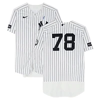 Spencer Jones New York Yankees Game-Used #78 White Nike Pinstripe Jersey vs. Cincinnati Reds on June 21, 2026