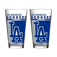 Logo Brands Los Angeles Dodgers Two-Piece 16oz. Pint Glass Set