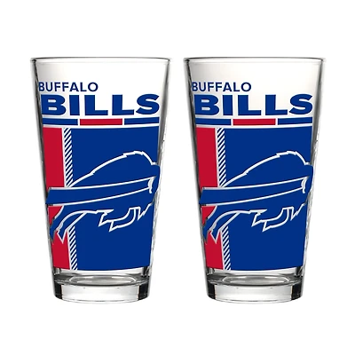 Logo Brands Buffalo Bills Two-Piece 16oz. Pint Glass Set