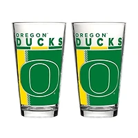 Logo Brands Oregon Ducks Two-Piece 16oz. Pint Glass Set
