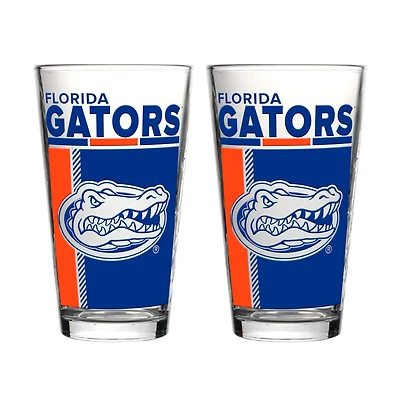 Logo Brands Florida Gators Two-Piece 16oz. Pint Glass Set
