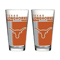 Logo Brands Texas Longhorns Two-Piece 16oz. Pint Glass Set