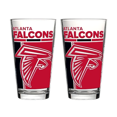 Logo Brands Atlanta Falcons Two-Piece 16oz. Pint Glass Set