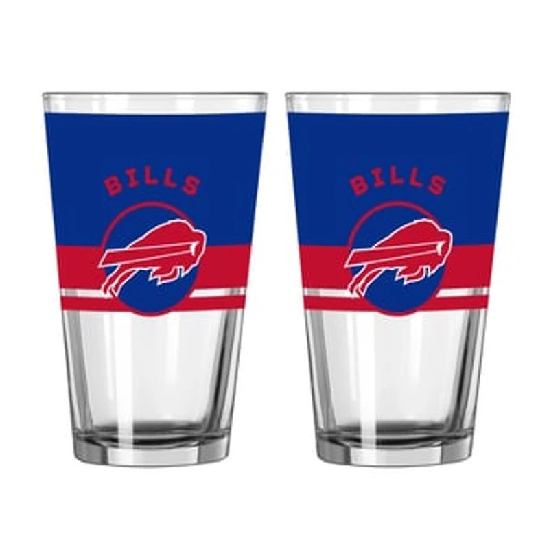 Logo Brands Buffalo Bills Two-Piece 16oz. Horizon Pint Glass Set