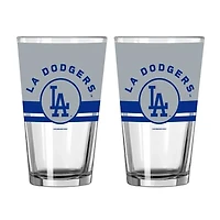 Logo Brands Los Angeles Dodgers Two-Piece 16oz. Horizon Pint Glass Set