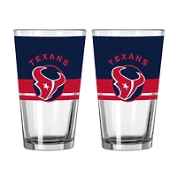 Logo Brands Houston Texans Two-Piece 16oz. Horizon Pint Glass Set