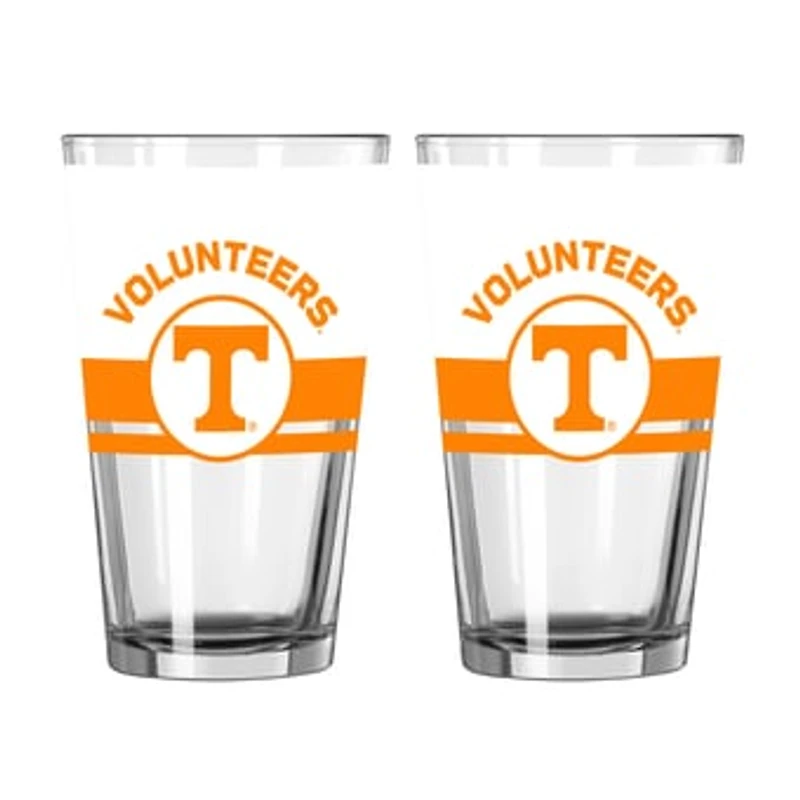 Logo Brands Tennessee Volunteers Two-Piece 16oz. Horizon Pint Glass Set