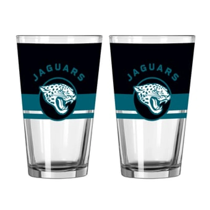 Logo Brands Jacksonville Jaguars Two-Piece 16oz. Horizon Pint Glass Set