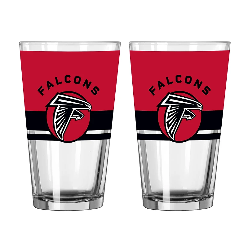 Logo Brands Atlanta Falcons Two-Piece 16oz. Horizon Pint Glass Set