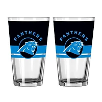 Logo Brands Carolina Panthers Two-Piece 16oz. Horizon Pint Glass Set