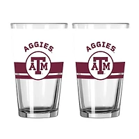 Logo Brands Texas A&M Aggies Two-Piece 16oz. Horizon Pint Glass Set